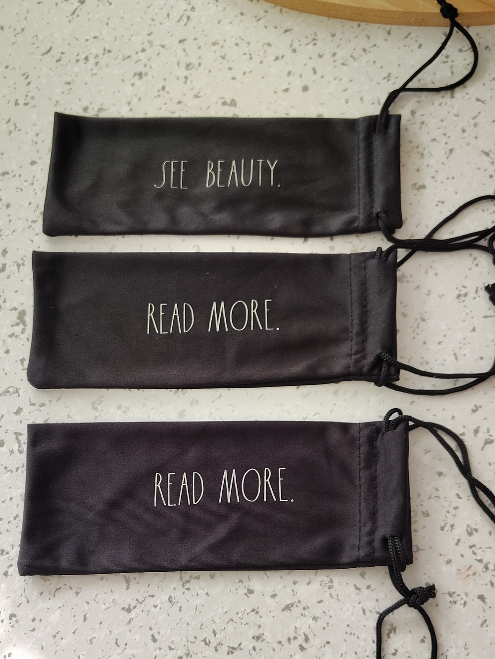 Black Drawstring Glasses Pouch